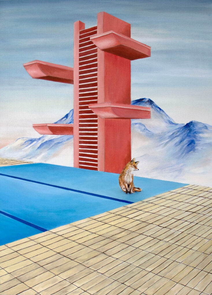 Zelie-Nguyen - Renard, huile sur toile, 81 x 60 cm, 2022